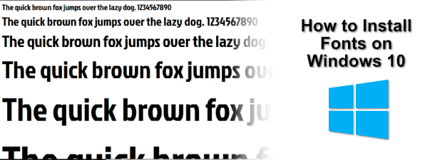 How to Install Fonts on Windows 10